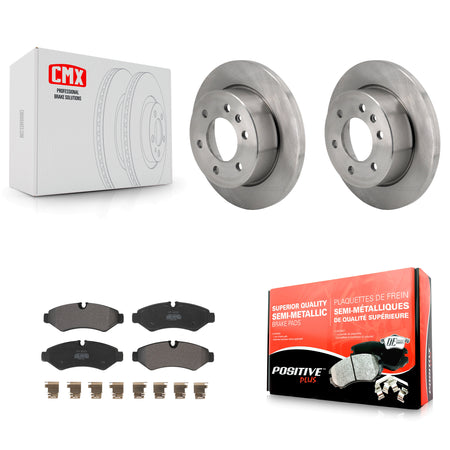 Rear Brake Rotors Semi-Metallic Pad Kit For Mercedes-Benz Sprinter 2500 3500 Freightliner K8F-103986