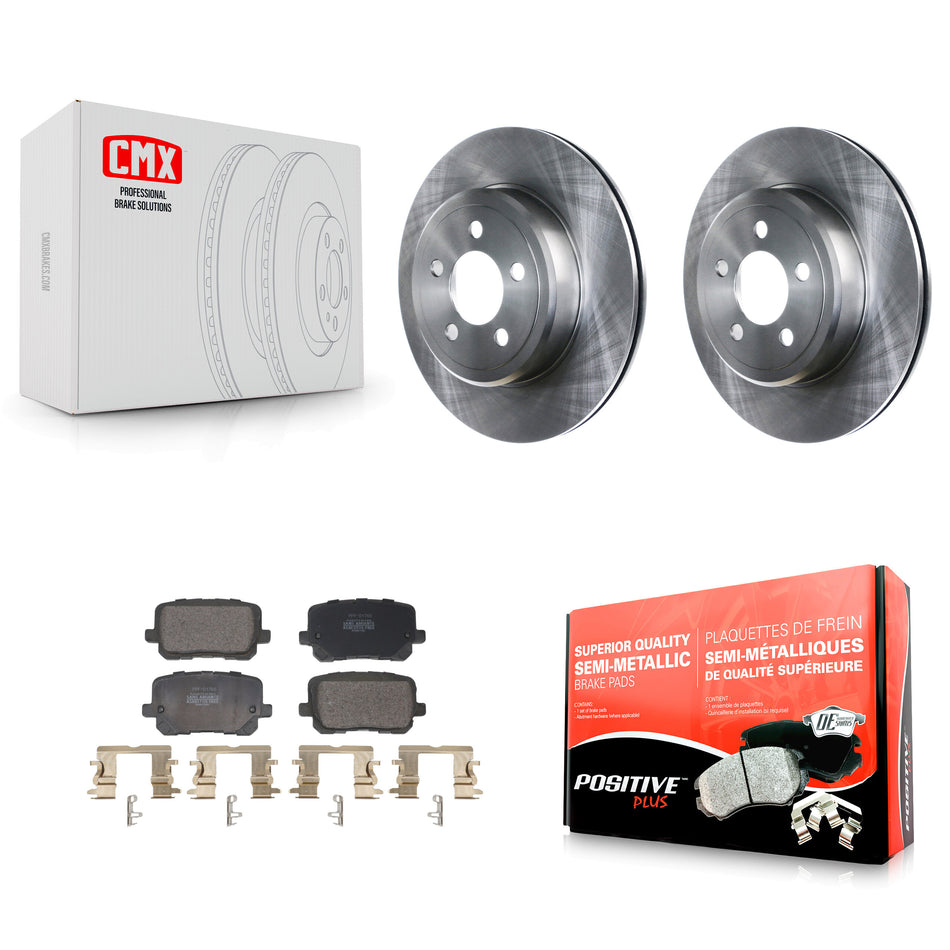 Rear Brake Rotors Semi-Metallic Pad Kit For Dodge Charger With 370mm Diameter Front Rotor K8F-103988