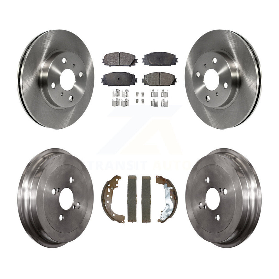 Front Rear Disc Brake Rotors Semi-Metallic Pads And Drum Kit For Toyota Yaris K8F-103994