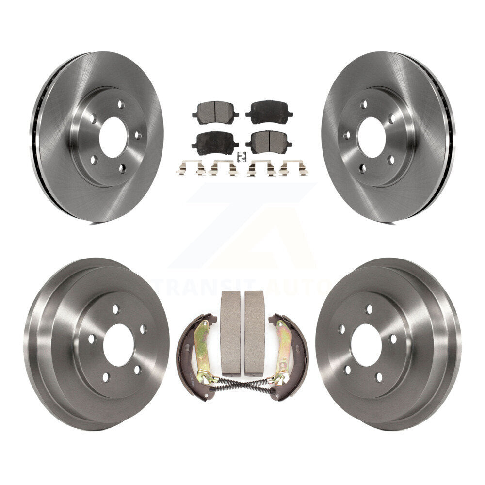Front Rear Brake Rotors Semi-Metallic Pad & Drum Kit For 2009 Chevrolet HHR With 13-H7324 K8F-104000