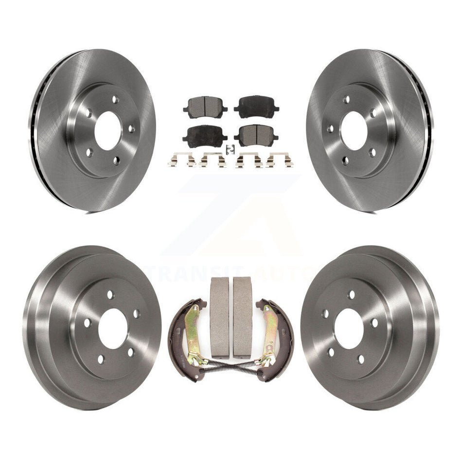 Front Rear Brake Rotors Semi-Metallic Pad & Drum Kit For 2009 Chevrolet HHR With 13-H7324 K8F-104000