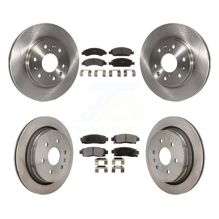 Front Rear Disc Brake Rotors And Semi-Metallic Pads Kit For Cadillac XTS K8F-104001