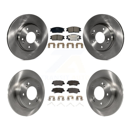 Front Rear Disc Brake Rotors And Semi-Metallic Pads Kit For Hyundai Venue Kia Soul K8F-104004