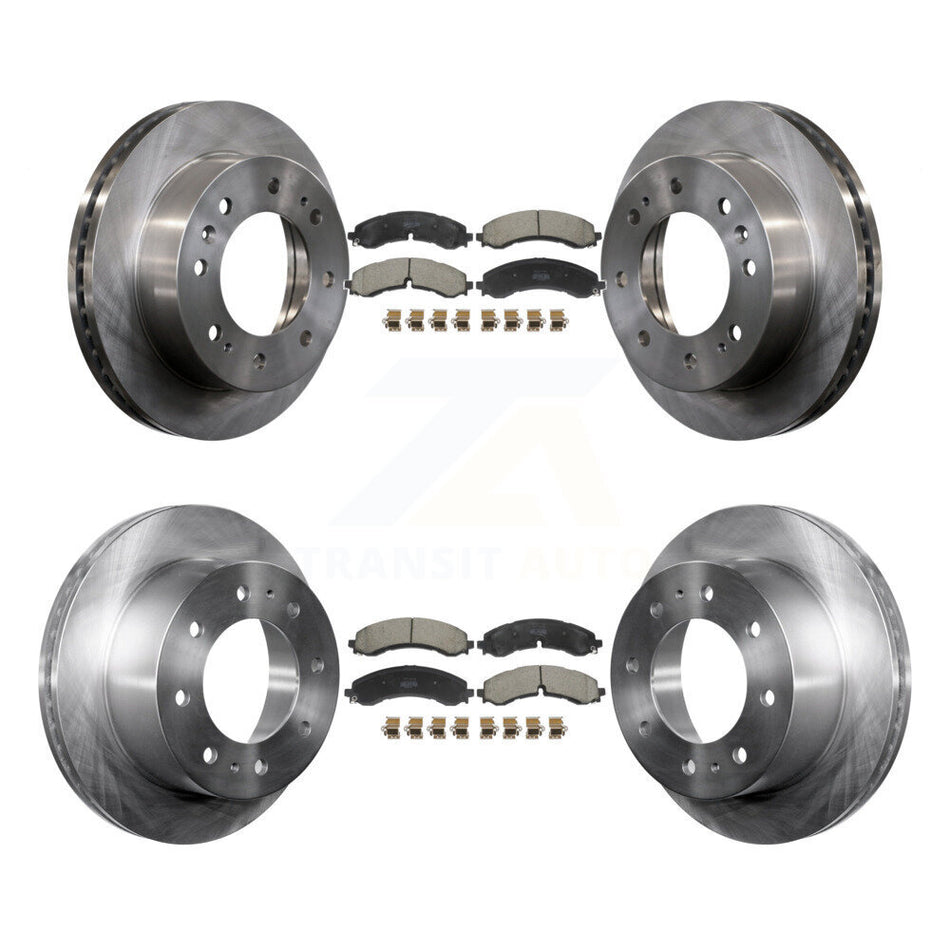 Front Rear Brake Rotor & Semi-Metallic Pad Kit For GMC Chevrolet Sierra 2500 HD Silverado K8F-104006