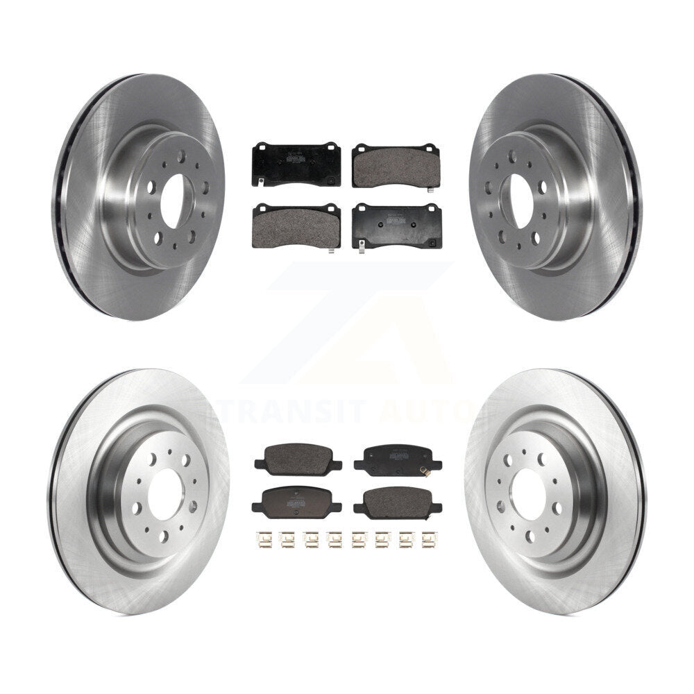 Front Rear Brake Rotor Semi-Metallic Pad Kit For 17-22 Tesla 3 With Gray Painted Calipers K8F-104007