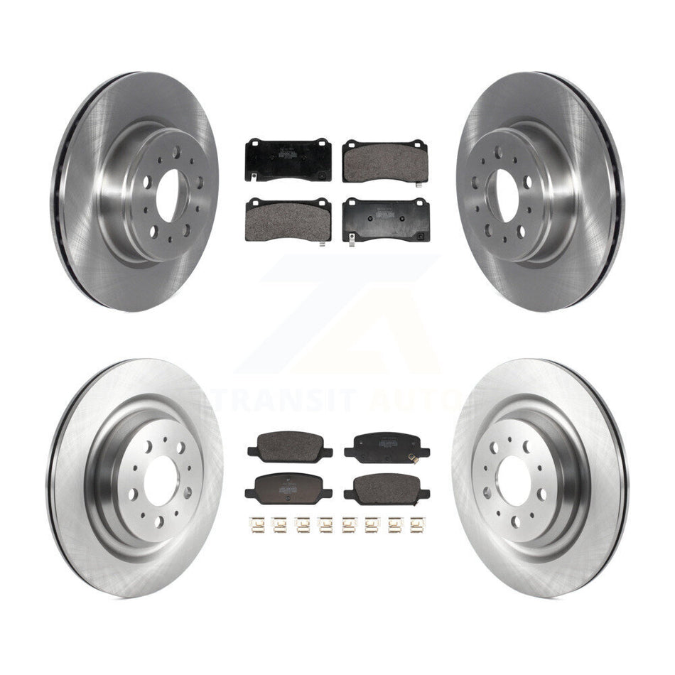 Front Rear Brake Rotor Semi-Metallic Pad Kit For 17-22 Tesla 3 With Gray Painted Calipers K8F-104007