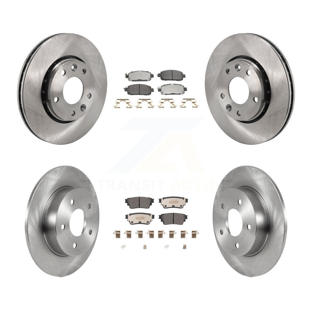 Front Rear Brake Rotor Semi-Metallic Pad Kit For Nissan Kicks SV SR with Disc rear brakes K8F-104014