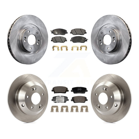 Front Rear Disc Brake Rotors Semi-Metallic Pad Kit For 2013-2016 Hyundai Santa Fe XL 3.3L K8F-104016