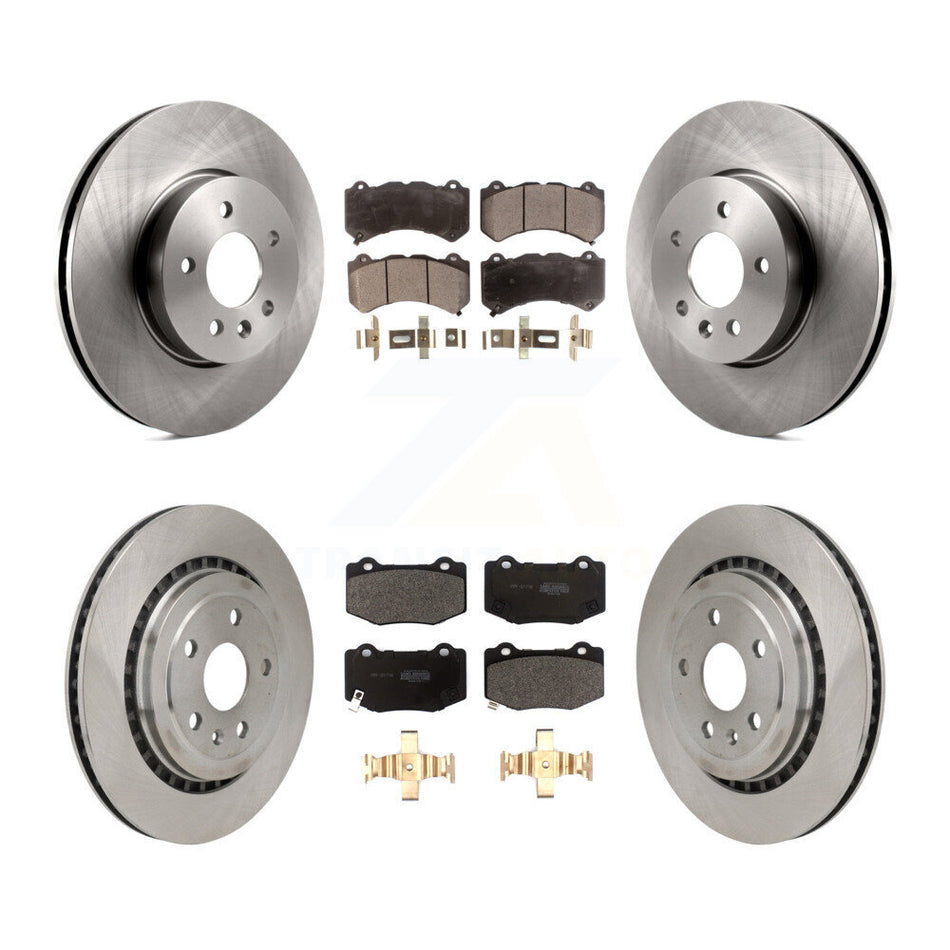Front Rear Disc Brake Rotors And Semi-Metallic Pads Kit For Cadillac ATS V K8F-104020