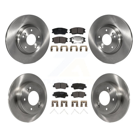 Front Rear Disc Brake Rotors And Semi-Metallic Pads Kit For Kia Soul K8F-104022