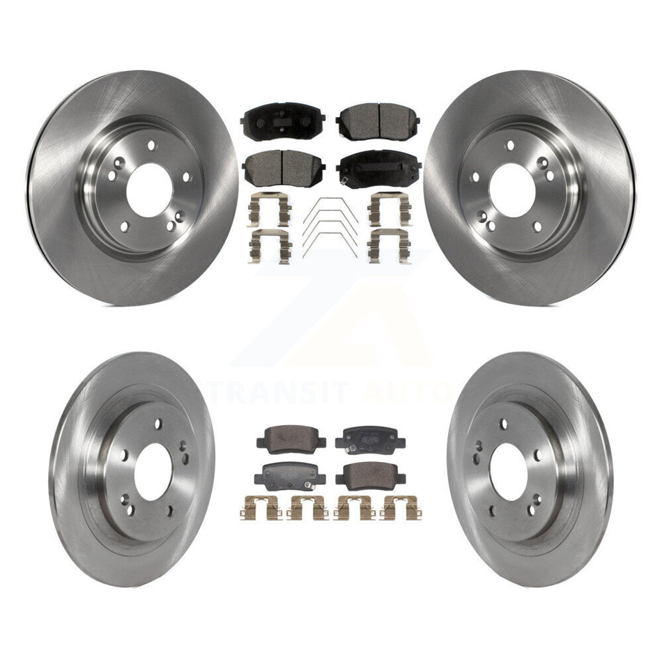 Front Rear Brake Rotor & Semi-Metallic Pad Kit For Kia Seltos With Electric Parking K8F-104024