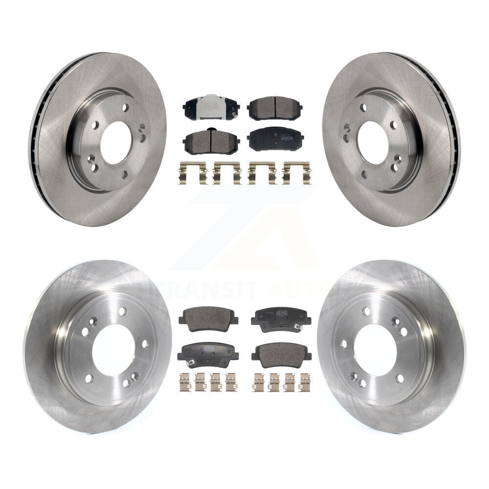 Front Rear Disc Brake Rotors And Semi-Metallic Pads Kit For Hyundai Elantra K8F-104027