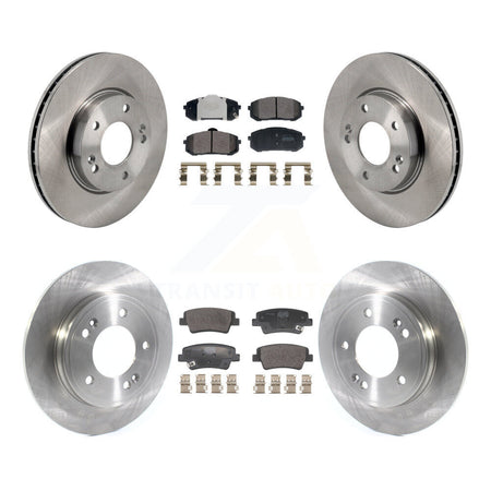 Front Rear Disc Brake Rotors And Semi-Metallic Pads Kit For Hyundai Elantra K8F-104027