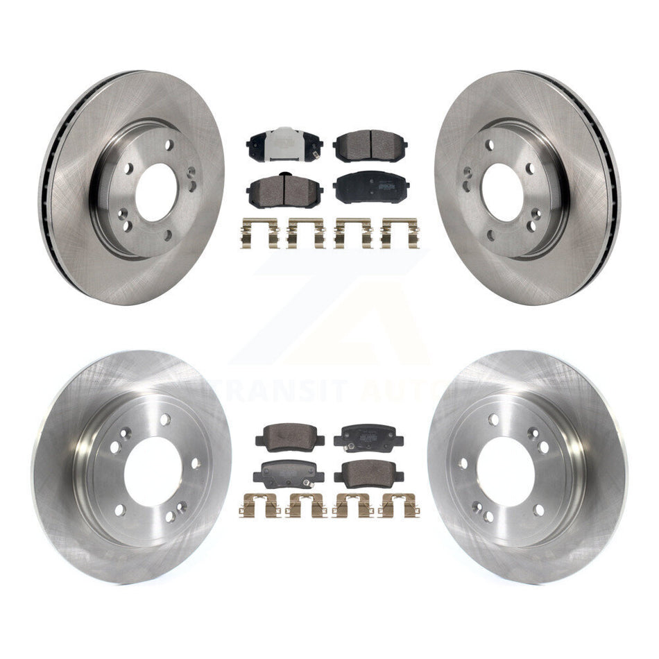 Front Rear Disc Brake Rotors And Semi-Metallic Pads Kit For Hyundai Elantra K8F-104028