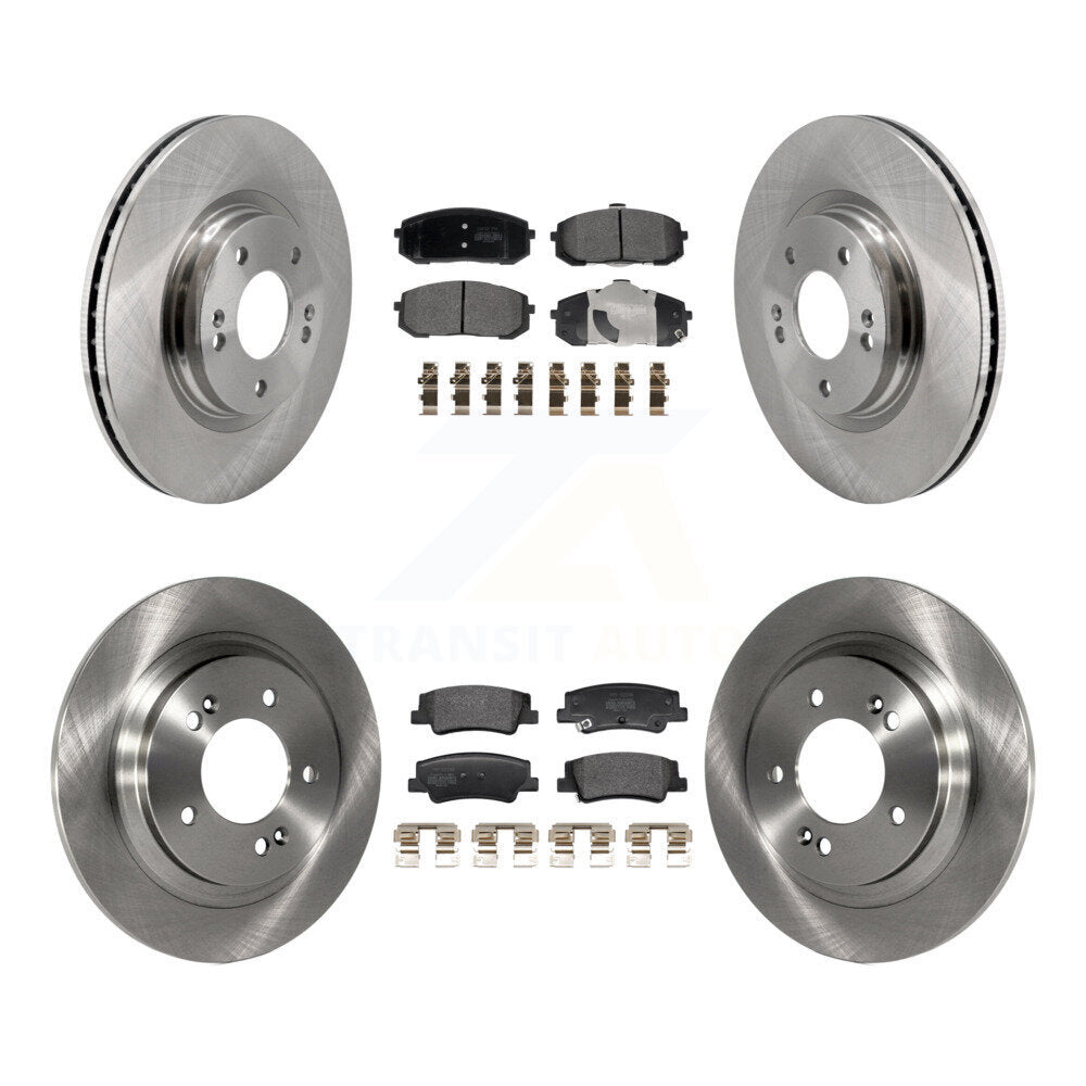 Front Rear Disc Brake Rotors And Semi-Metallic Pads Kit For Hyundai Sonata Kia Niro EV K5 K8F-104029