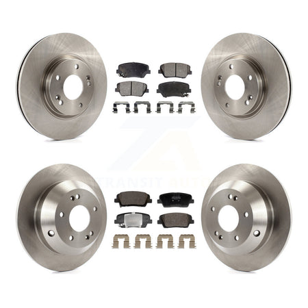 Front Rear Disc Brake Rotors And Semi-Metallic Pads Kit For Hyundai Santa Fe Kia Sorento K8F-104030