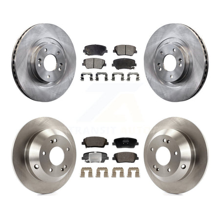 Front Rear Disc Brake Rotors Semi-Metallic Pad Kit For Hyundai Santa Fe Sport Kia Sorento K8F-104031