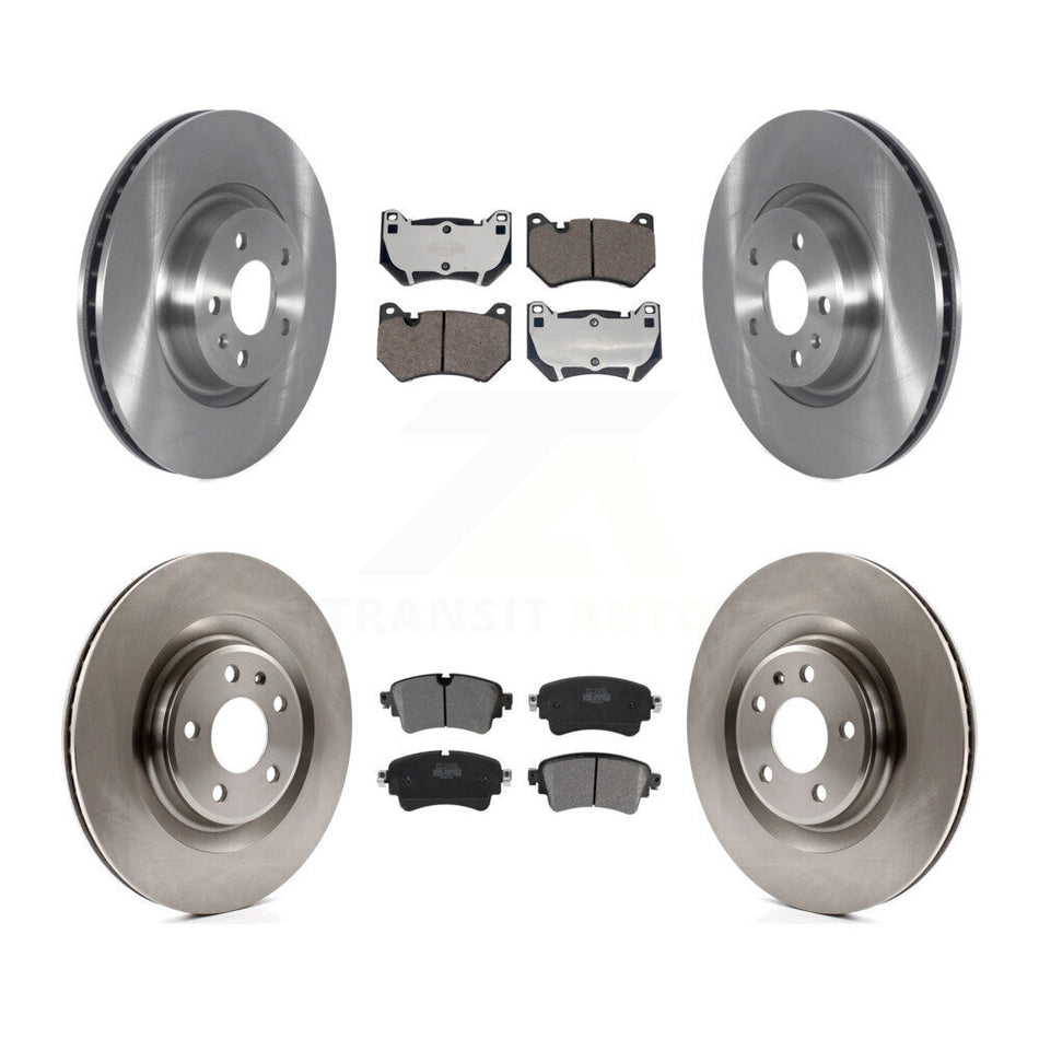 Front Rear Disc Brake Rotor & Semi-Metallic Pad Kit For 2018 Audi Q5 With Brembo Calipers K8F-104037