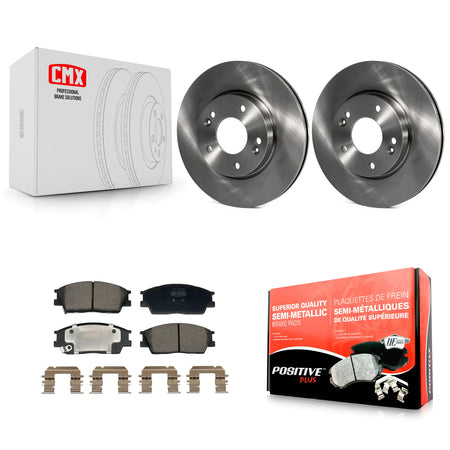Front Disc Brake Rotors And Semi-Metallic Pads Kit For Hyundai Venue Kia Soul K8F-104045