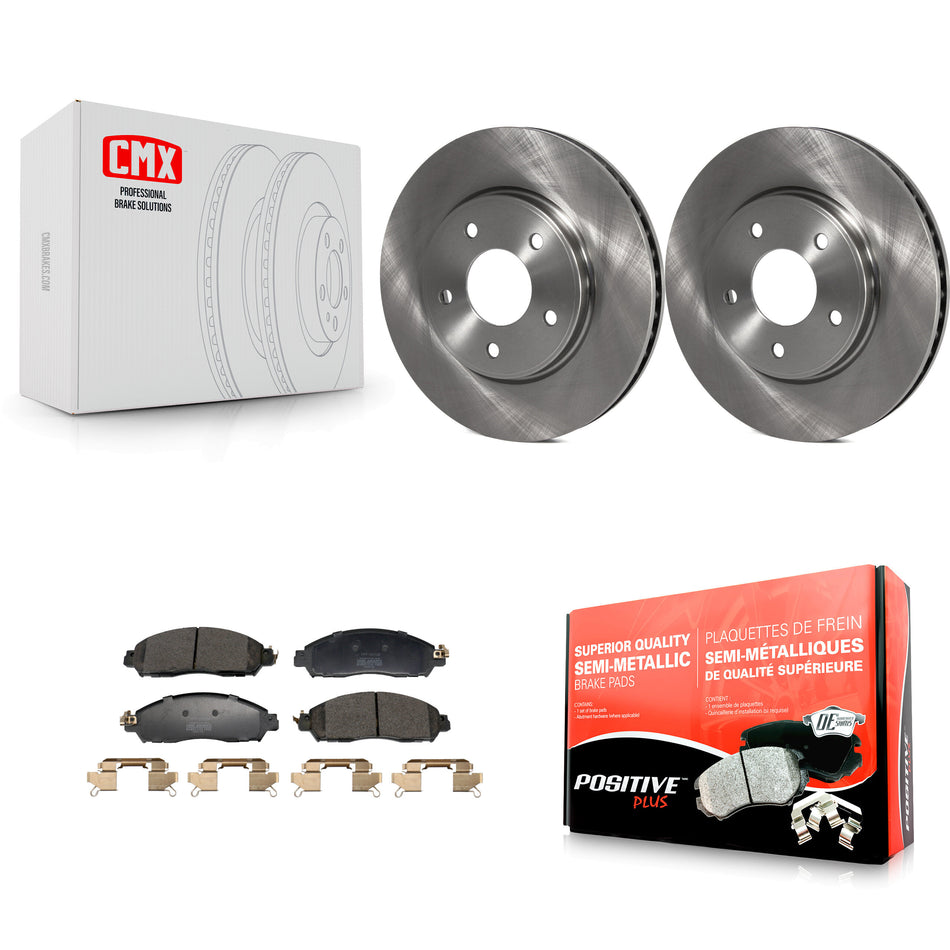 Front Disc Brake Rotors And Semi-Metallic Pads Kit For Nissan LEAF NV200 K8F-104049