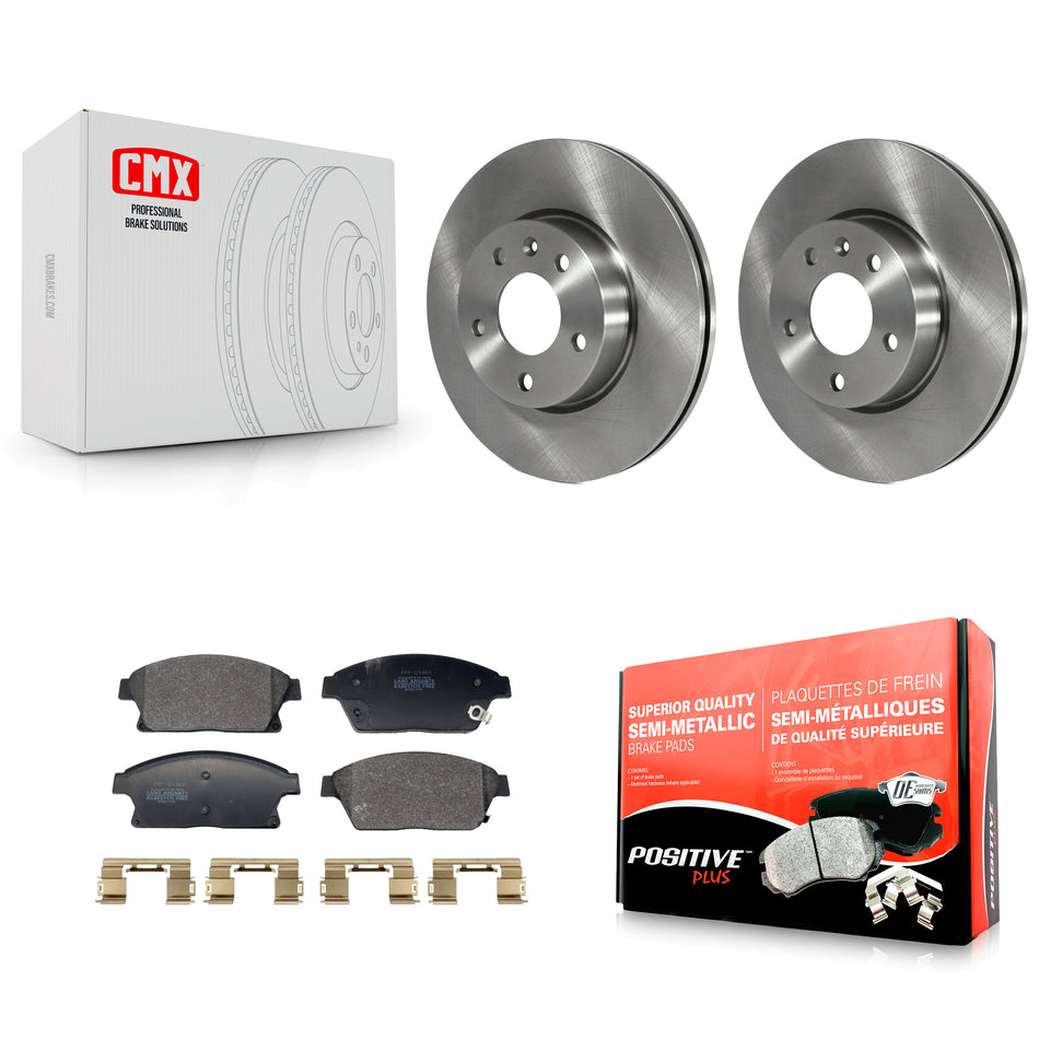 Front Disc Brake Rotors And Semi-Metallic Pads Kit For Cadillac ATS K8F-104059