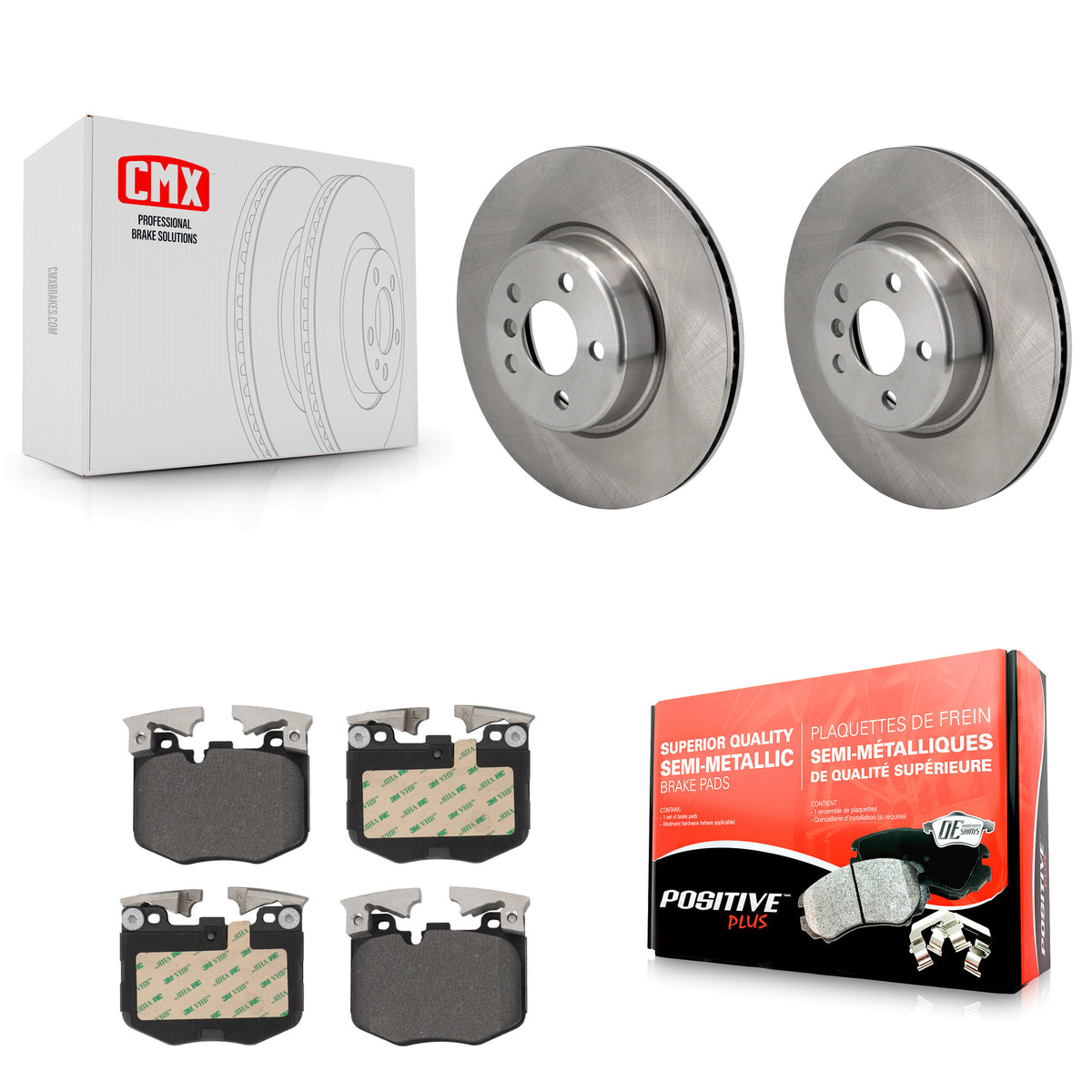 Front Disc Brake Rotors And Semi-Metallic Pads Kit For Toyota GR Supra K8F-104061