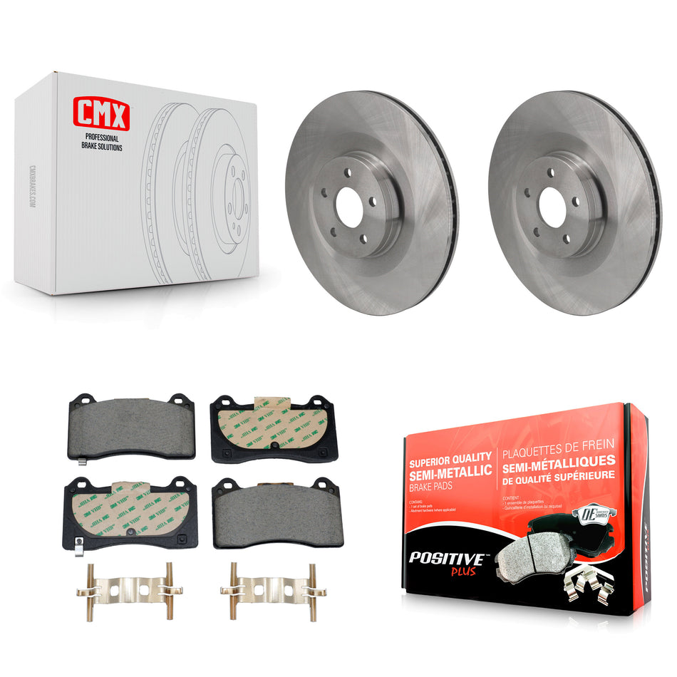 Front Disc Brake Rotors And Semi-Metallic Pads Kit For 2016-2018 Ford Focus RS K8F-104066