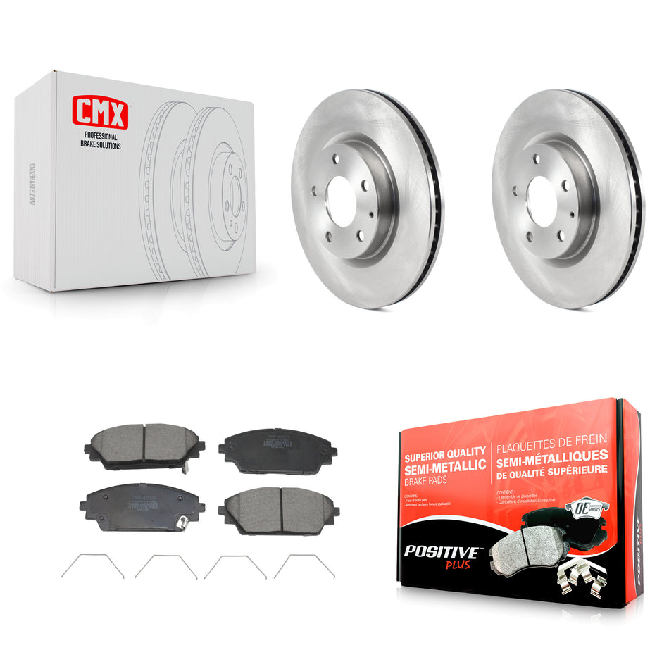 Front Disc Brake Rotors And Semi-Metallic Pads Kit For 2020-2023 Mazda CX-30 K8F-104067