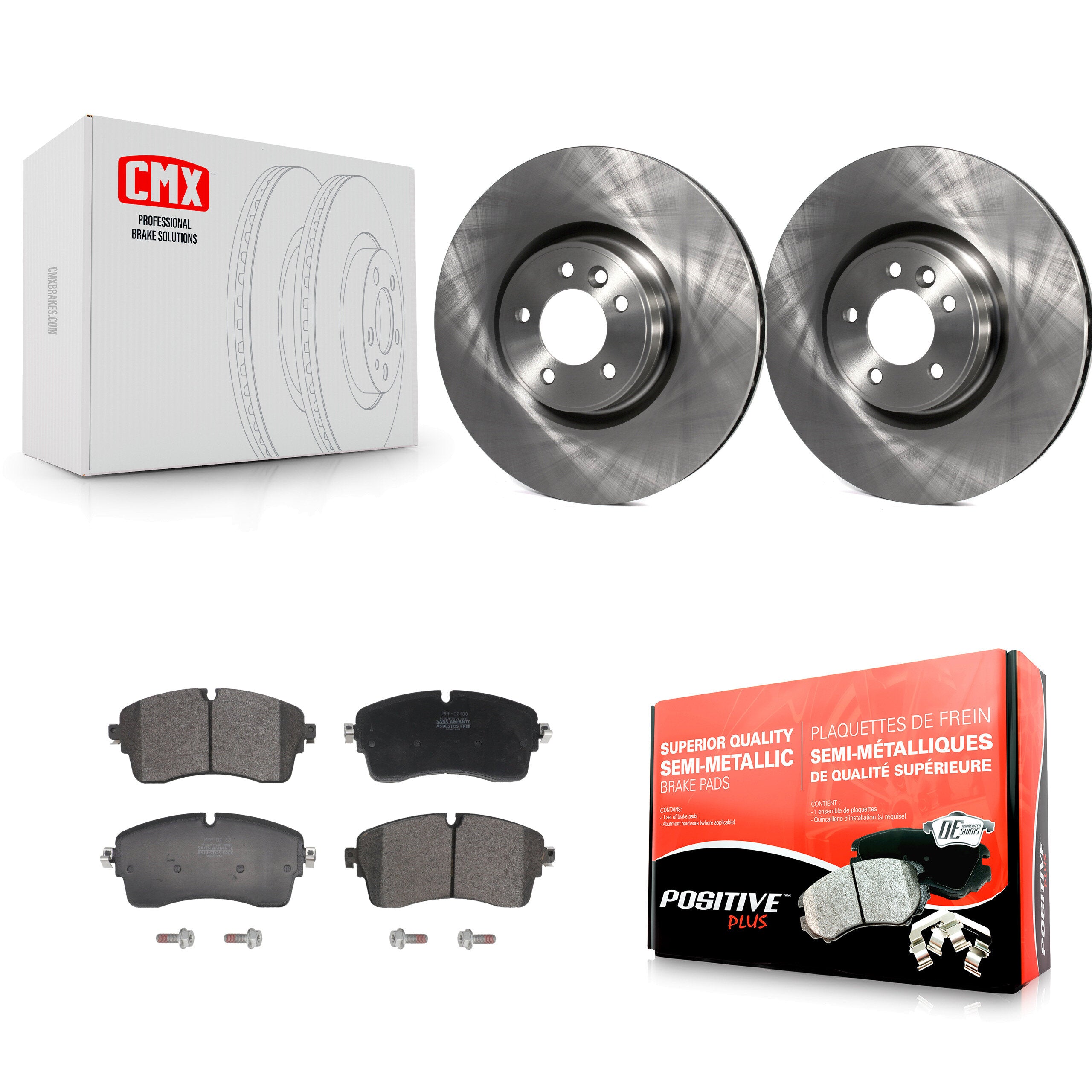 Front Disc Brake Rotor And Semi-Metallic Pad Kit For 2022 Land Rover Defender 110 90 2.0L K8F-104069