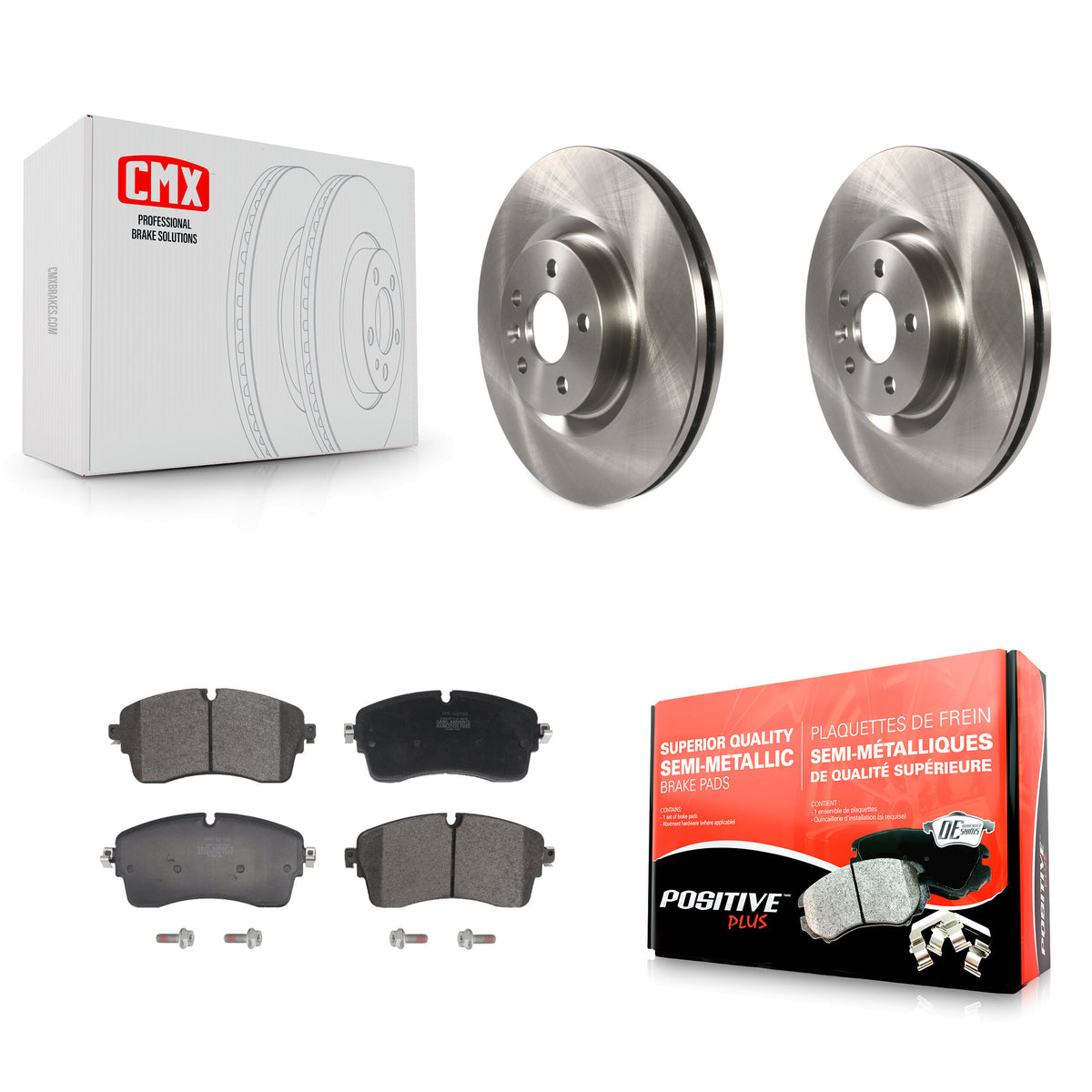 Front Brake Rotor Semi-Metallic Pad Kit For Jaguar E-Pace With 325mm Diameter K8F-104072