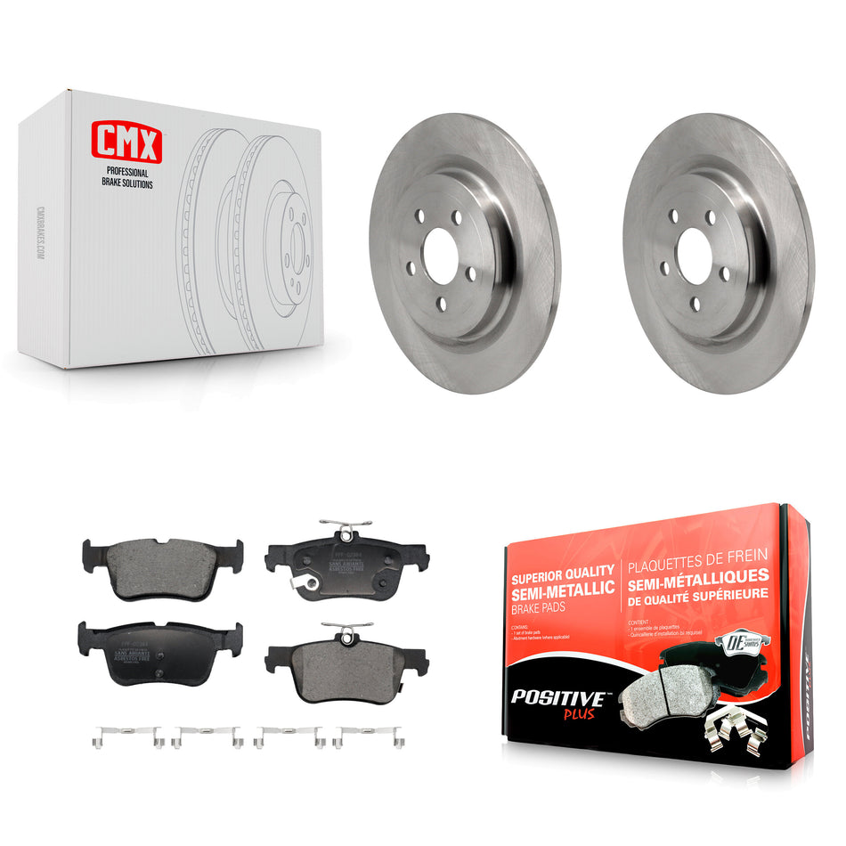 Rear Disc Brake Rotors And Semi-Metallic Pads Kit For 2021-2023 Ford Mustang Mach-E K8F-104075