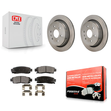 Rear Disc Brake Rotors And Semi-Metallic Pads Kit For Cadillac XTS K8F-104079