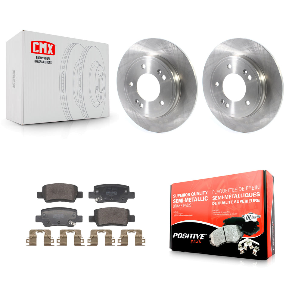 Rear Brake Rotors & Semi-Metallic Pad Kit For Hyundai Elantra With Electric Parking K8F-104084