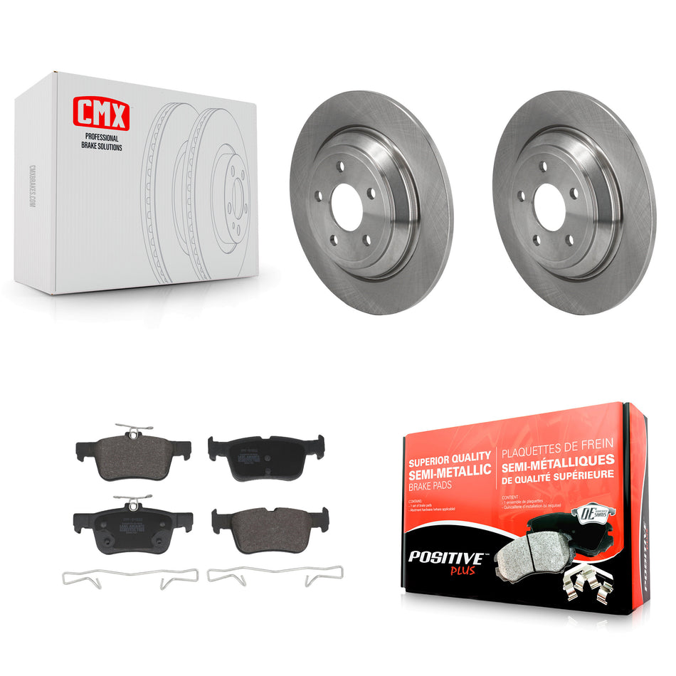 Rear Disc Brake Rotors Semi-Metallic Pad Kit For Ford Escape Bronco Sport Lincoln Corsair K8F-104088