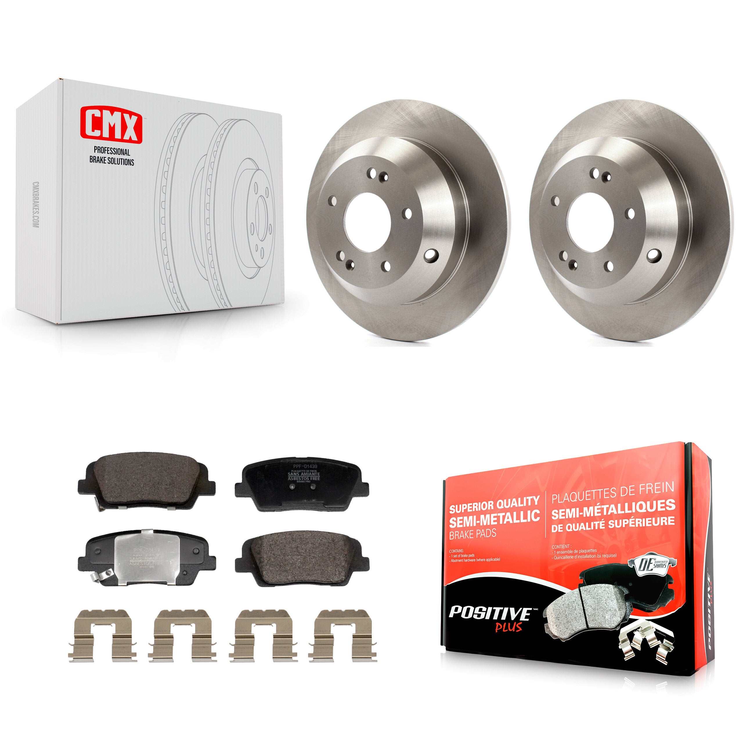 Rear Disc Brake Rotor And Semi-Metallic Pad Kit For Hyundai Santa Fe Sport Kia Sorento XL K8F-104089