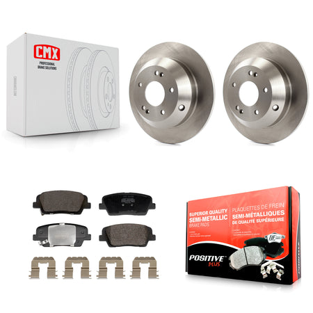 Rear Disc Brake Rotor And Semi-Metallic Pad Kit For Hyundai Santa Fe Sport Kia Sorento XL K8F-104089