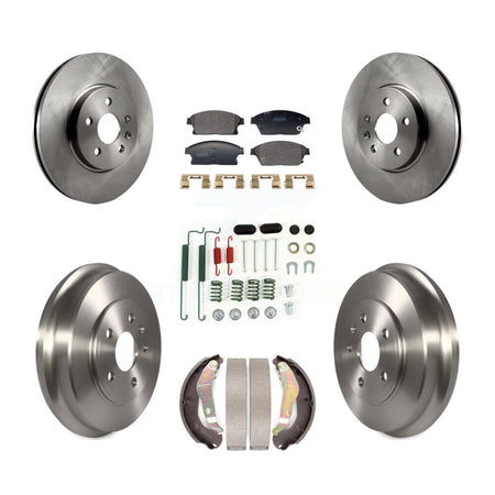 Front Rear Disc Brake Rotors Semi-Metallic Pads And Drum Kit (7Pc) For Chevrolet Trax K8F-104093