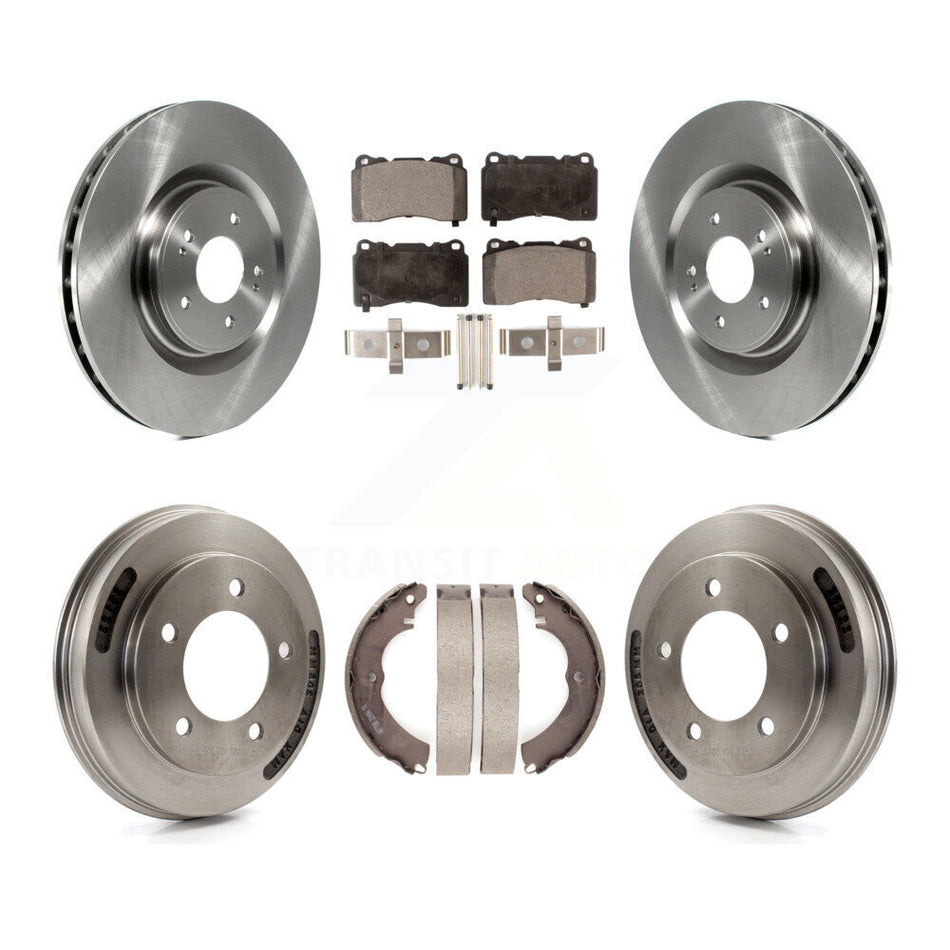 Front Rear Disc Brake Rotors Semi-Metallic Pads And Drum Kit For Mitsubishi Lancer K8F-104105