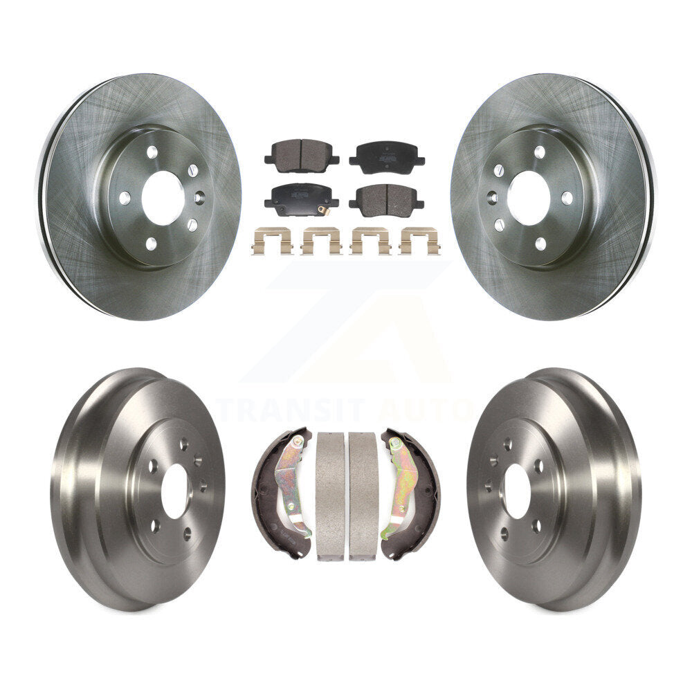 Front Rear Disc Brake Rotors Semi-Metallic Pad And Drum Kit For 2018-2020 Chevrolet Sonic K8F-104108