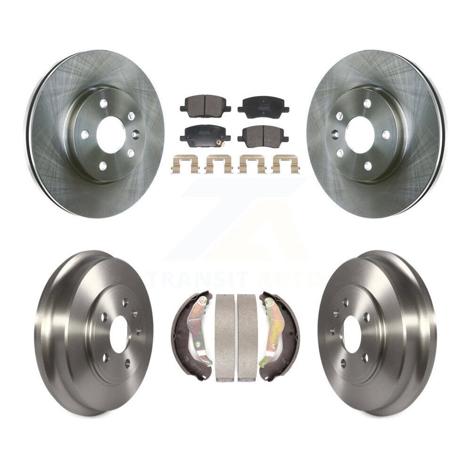 Front Rear Disc Brake Rotors Semi-Metallic Pad And Drum Kit For 2018-2020 Chevrolet Sonic K8F-104108