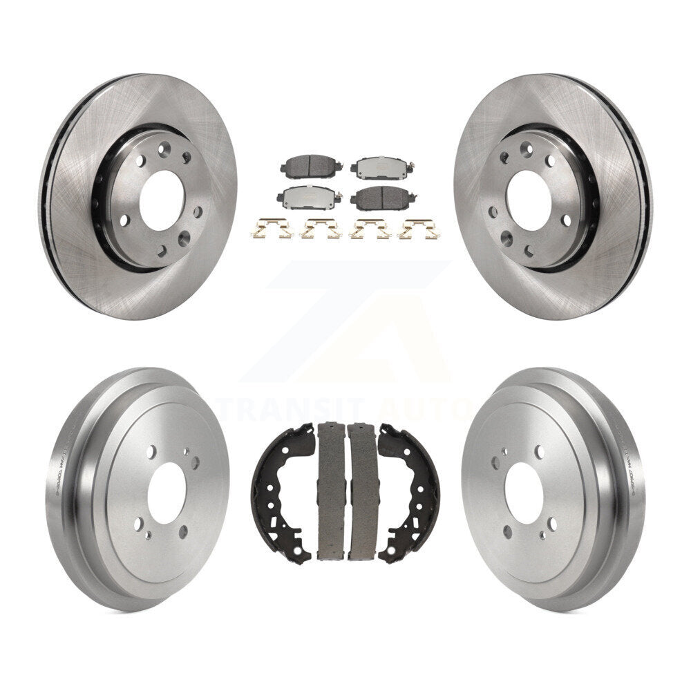 Front Rear Disc Brake Rotors Semi-Metallic Pads And Drum Kit For Nissan Kicks K8F-104109