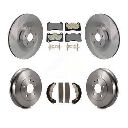 Front Rear Disc Brake Rotors Semi-Metallic Pads And Drum Kit For 2016-2018 Ford Focus RS K8F-104112