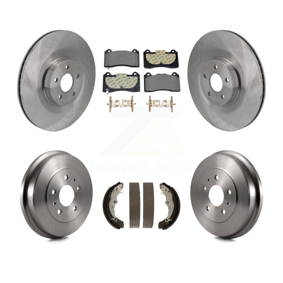 Front Rear Disc Brake Rotors Semi-Metallic Pads And Drum Kit For 2016-2018 Ford Focus RS K8F-104112
