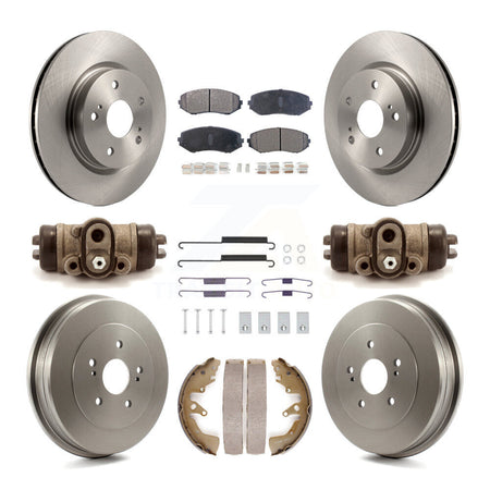 Front Rear Disc Brake Rotors Semi-Metallic Pad And Drum Kit (9Pc) For Suzuki Grand Vitara K8F-104115