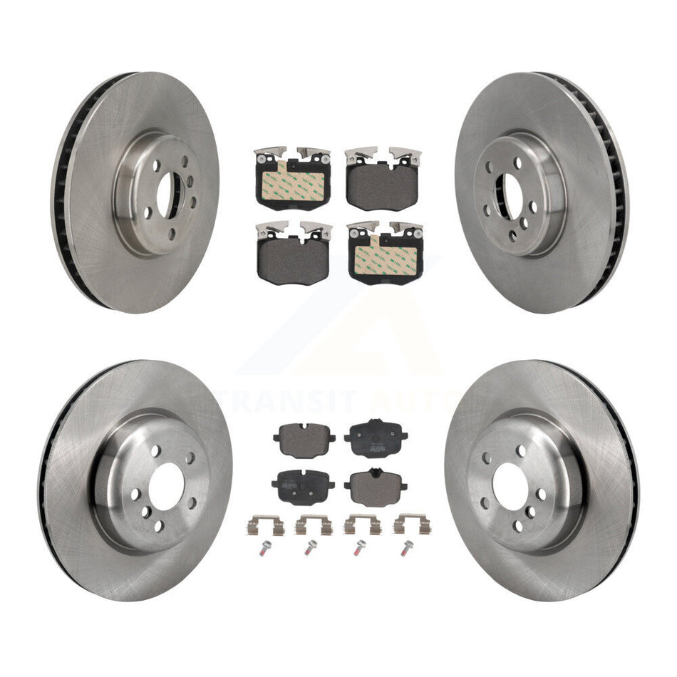 Front Rear Brake Rotors & Semi-Metallic Pad Kit (6Pc) For BMW iX 640i xDrive Gran Turismo K8F-104118