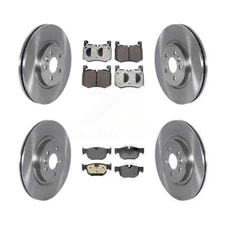 Front Rear Disc Brake Rotors And Semi-Metallic Pads Kit For Jaguar F-Pace K8F-104123
