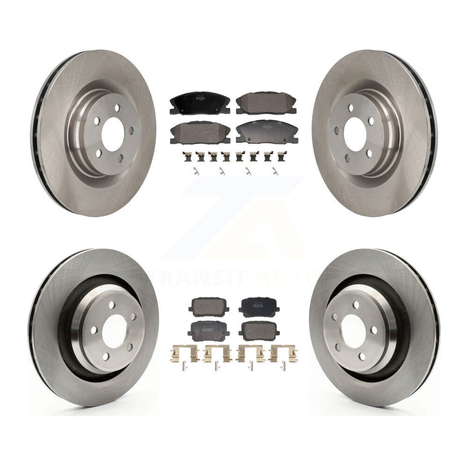 Front Rear Disc Brake Rotors And Semi-Metallic Pads Kit For Dodge Charger K8F-104136