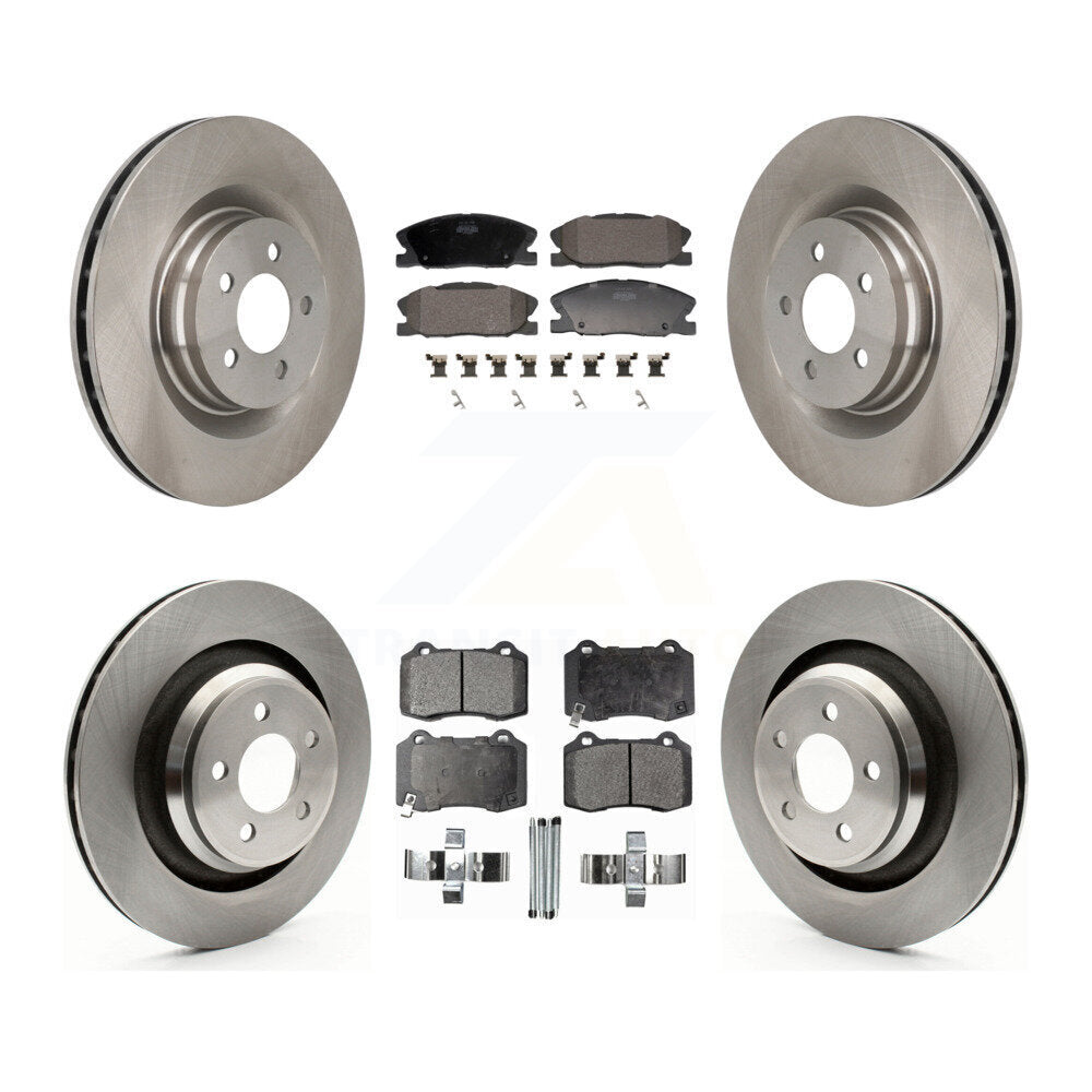 Front Rear Disc Brake Rotors And Semi-Metallic Pads Kit For Dodge Charger K8F-104137