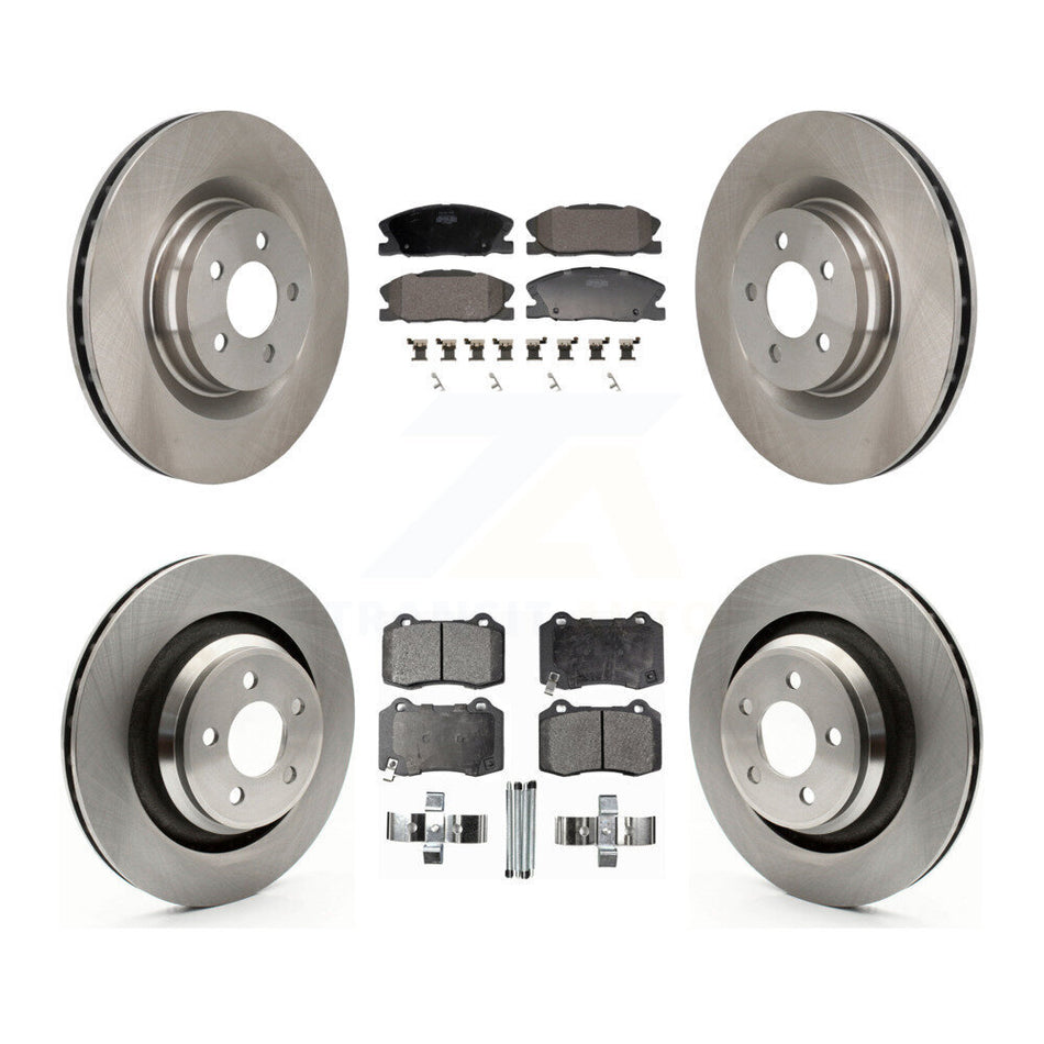 Front Rear Disc Brake Rotors And Semi-Metallic Pads Kit For Dodge Charger K8F-104137