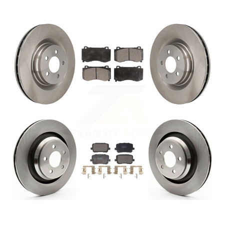Front Rear Disc Brake Rotors And Semi-Metallic Pads Kit For Dodge Charger K8F-104138